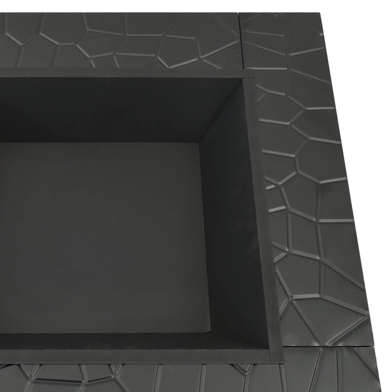vidaXL Garden Fire Pit with Poker 81x81x47 cm XXL Steel