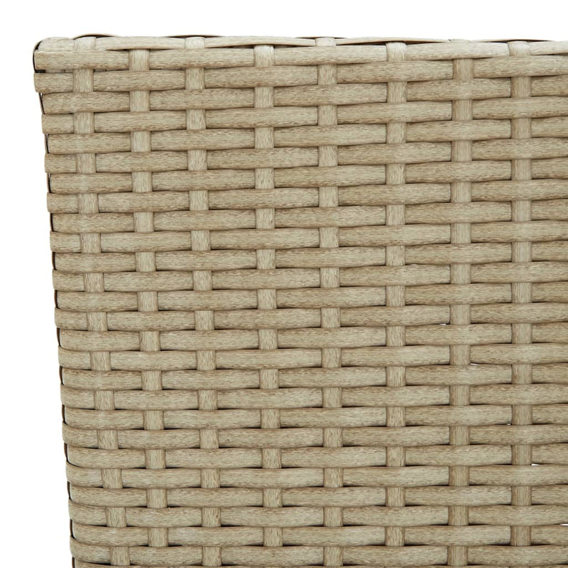 vidaXL Garden Dining Chairs 2 pcs Poly Rattan Beige
