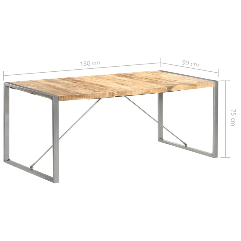 vidaXL Dining Table 180x90x75 cm Solid Wood Mango