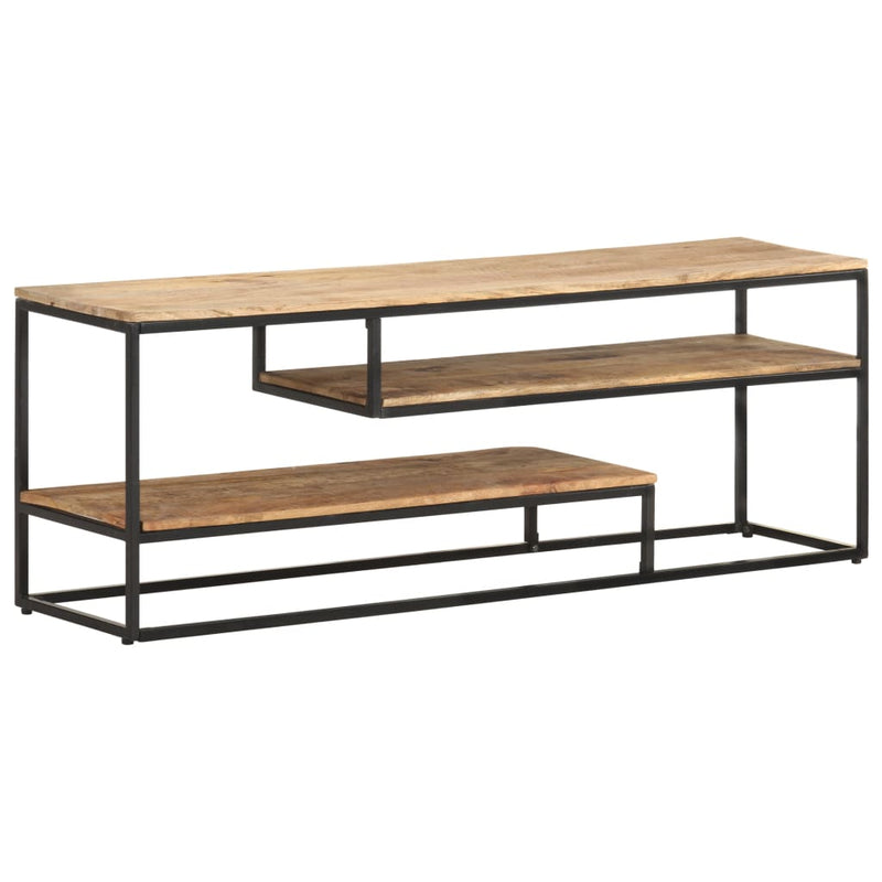 vidaXL TV Cabinet 130x30x45 cm Rough Mango Wood