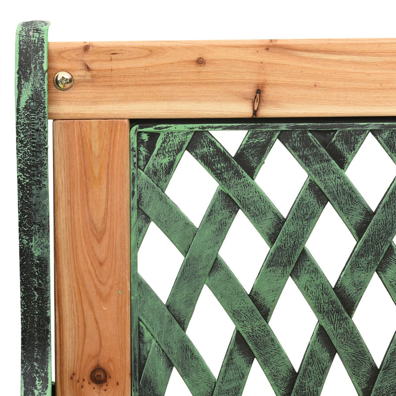 vidaXL Garden Bench 122 cm Cast Iron and Solid Firwood