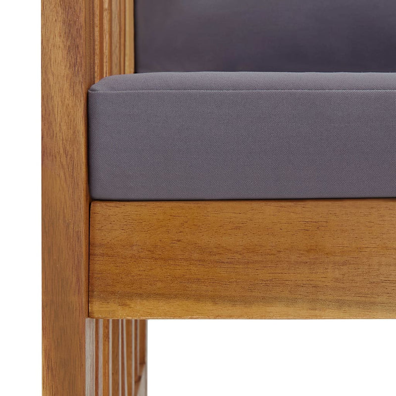 vidaXL Garden Bench with Cushions 119 cm Solid Acacia Wood