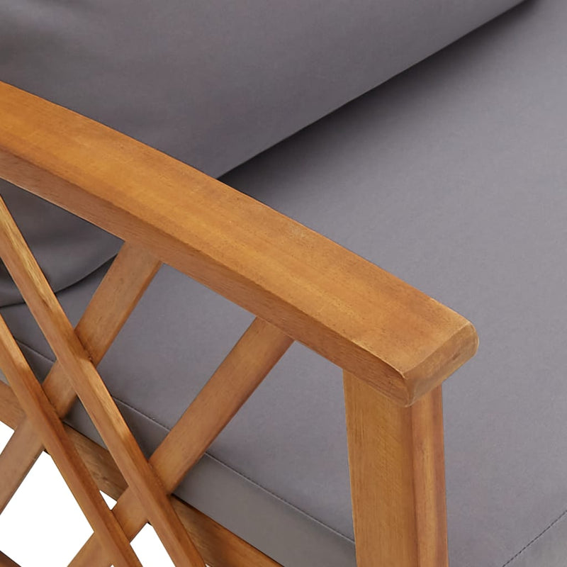vidaXL Garden Bench with Cushions 119 cm Solid Acacia Wood