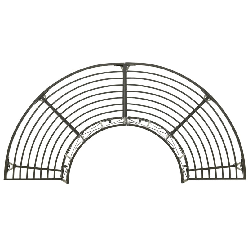 vidaXL Garden Half Round Tree Bench 160 cm Steel