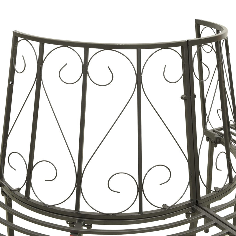 vidaXL Garden Half Round Tree Bench 160 cm Steel