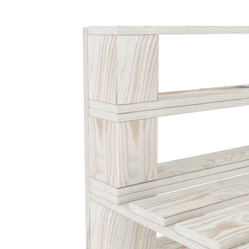 vidaXL Garden Pallet Middle Sofa Wood White