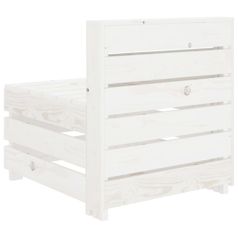 vidaXL Garden Pallet Sofa White Wood