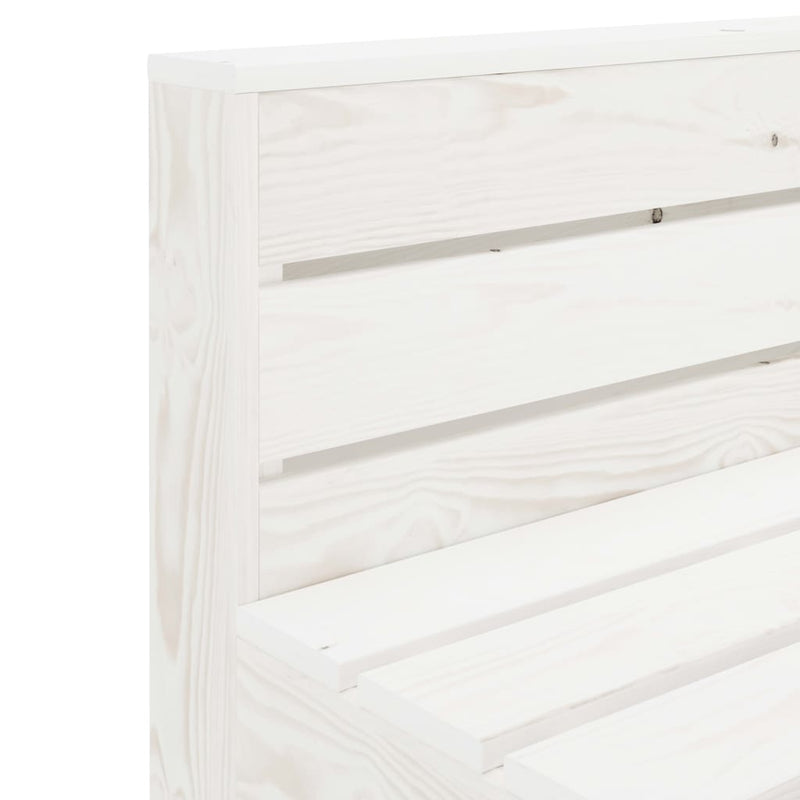 vidaXL Garden Pallet Sofa White Wood