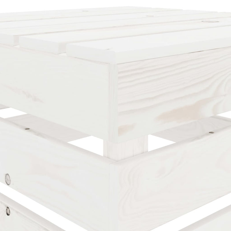 vidaXL Garden Pallet Table White Wood