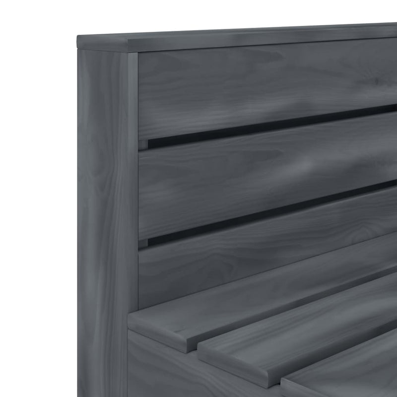 vidaXL Garden Pallet Sofa Wood Grey