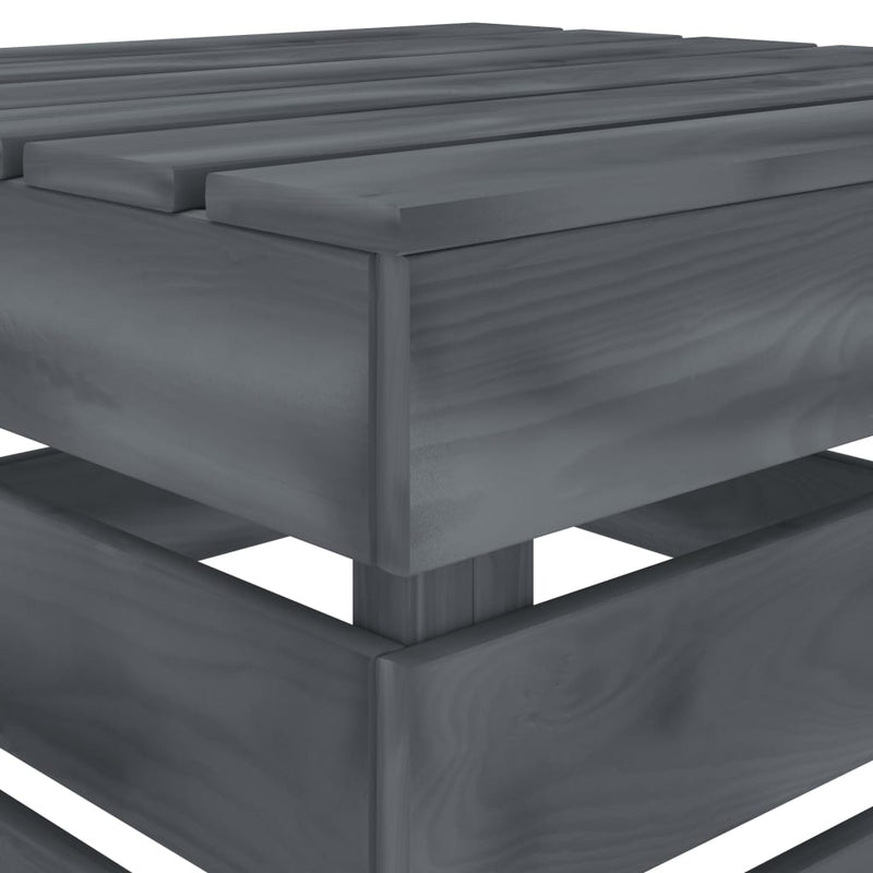 vidaXL Garden Pallet Table Grey Wood