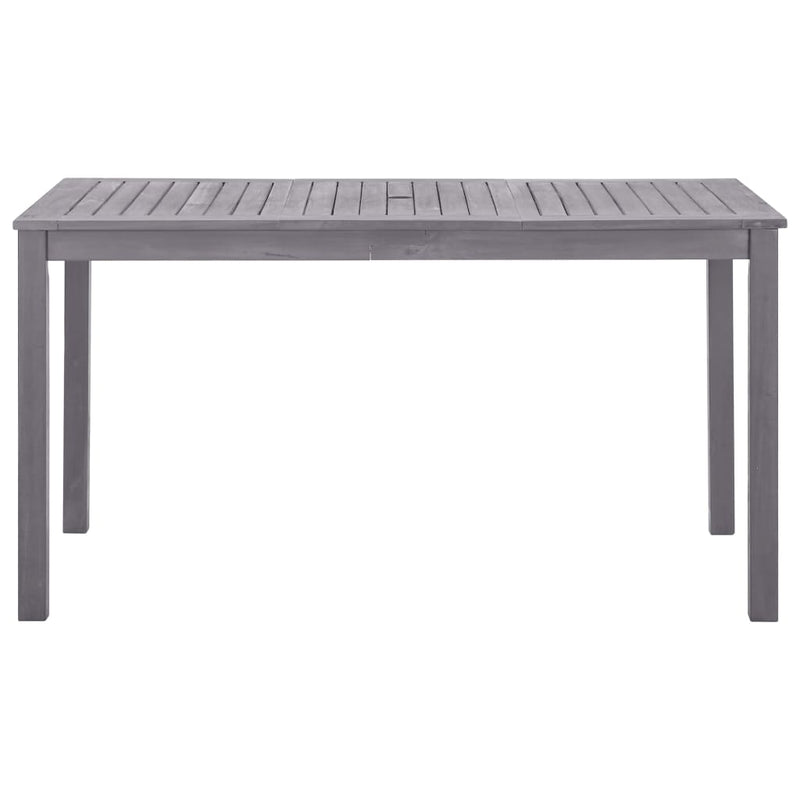 vidaXL Garden Table Grey Wash 140x80x74 cm Solid Acacia Wood