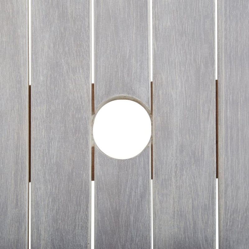 vidaXL Garden Table Grey Wash 200x90x74 cm Solid Acacia Wood