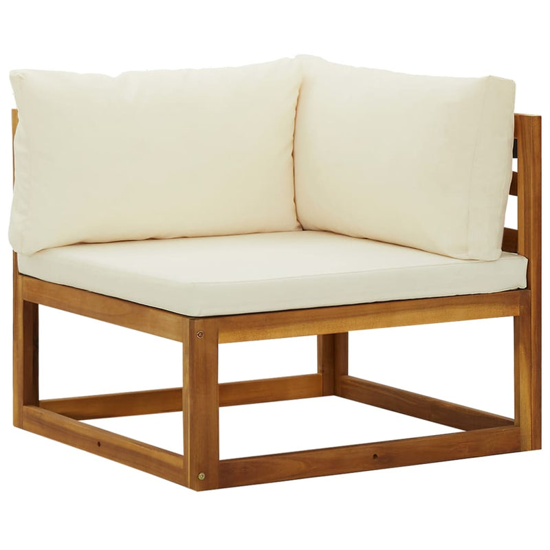vidaXL Sectional Corner Sofas 2 pcs with Cushions Cream White