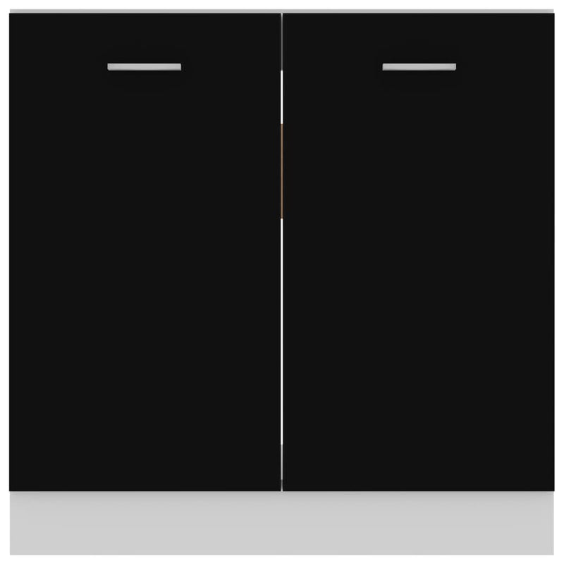 vidaXL Sink Bottom Cabinet Lyon Black 80x46x81.5 cm Engineered Wood