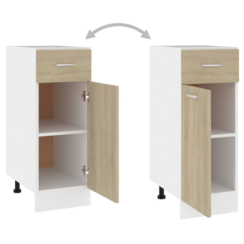 vidaXL Drawer Bottom Cabinet Lyon Sonoma Oak 30x46x81.5 cm Engineered Wood