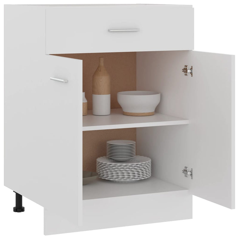 vidaXL Drawer Bottom Cabinet Lyon White 60x46x81.5 cm Engineered Wood