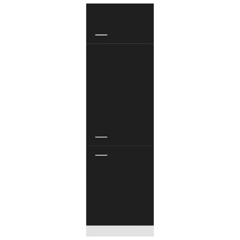 vidaXL Refrigerator Cabinet Lyon Black 60x57x207 cm Engineered Wood