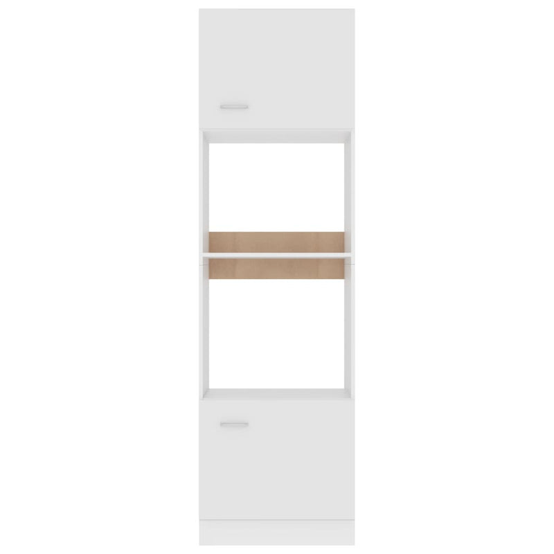 vidaXL Microwave Cabinet Lyon White 60x57x207 cm Engineered Wood