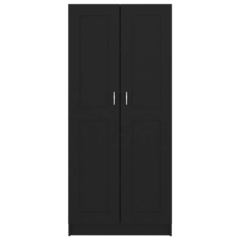 vidaXL Book Cabinet Black 82.5x30.5x185.5 cm Engineered Wood