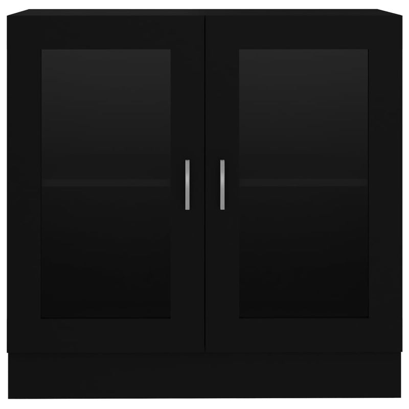 vidaXL Vitrine Cabinet Black 82.5x30.5x80 cm Engineered Wood