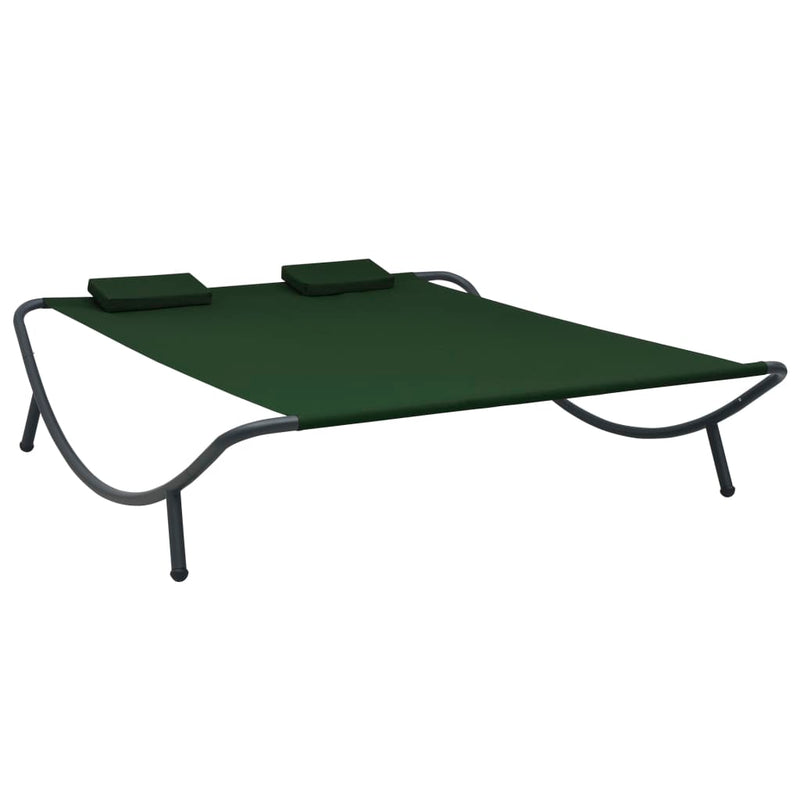 vidaXL Outdoor Lounge Bed Fabric Green