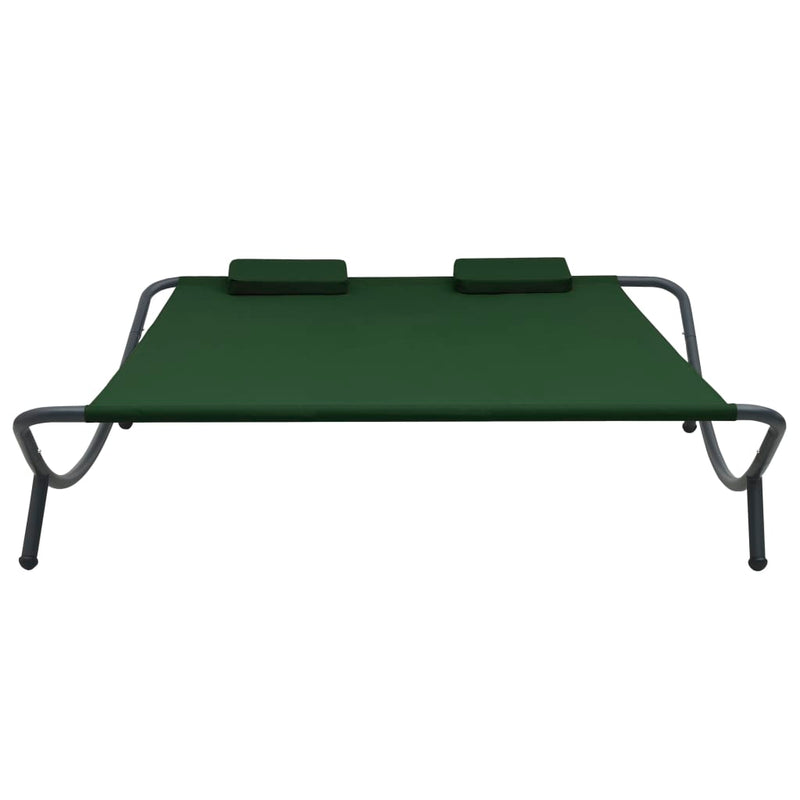 vidaXL Outdoor Lounge Bed Fabric Green
