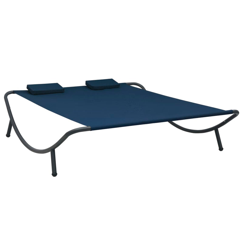 vidaXL Outdoor Lounge Bed Fabric Blue