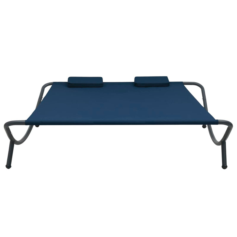 vidaXL Outdoor Lounge Bed Fabric Blue