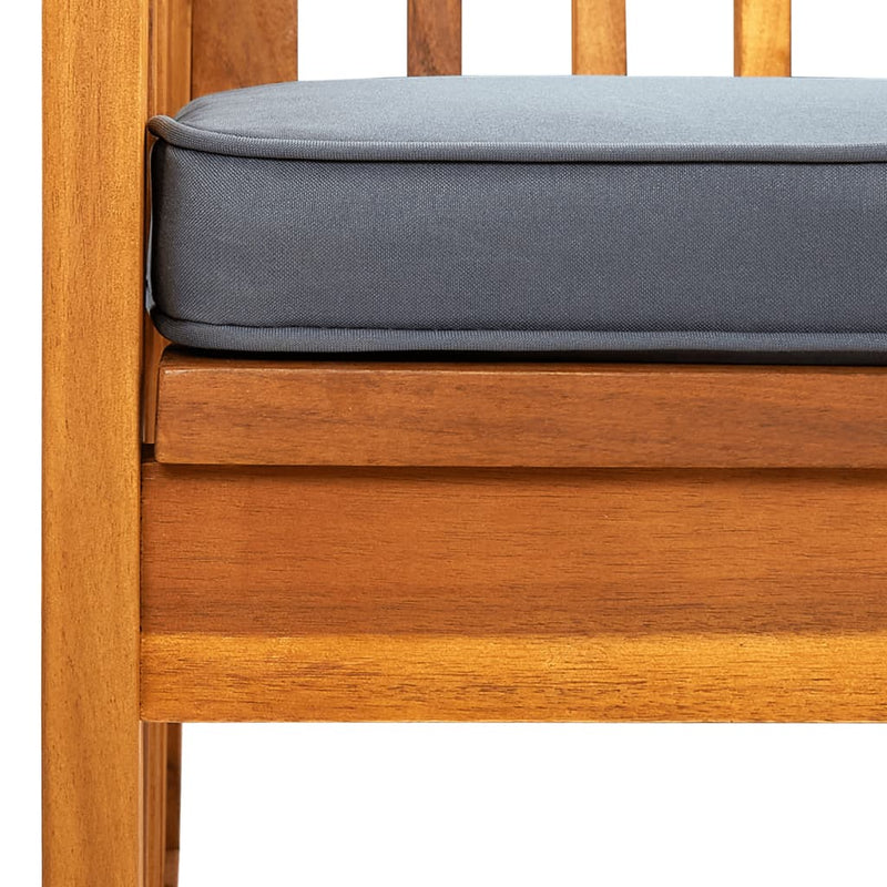 vidaXL Garden Bench with Cushion 147 cm Solid Acacia Wood