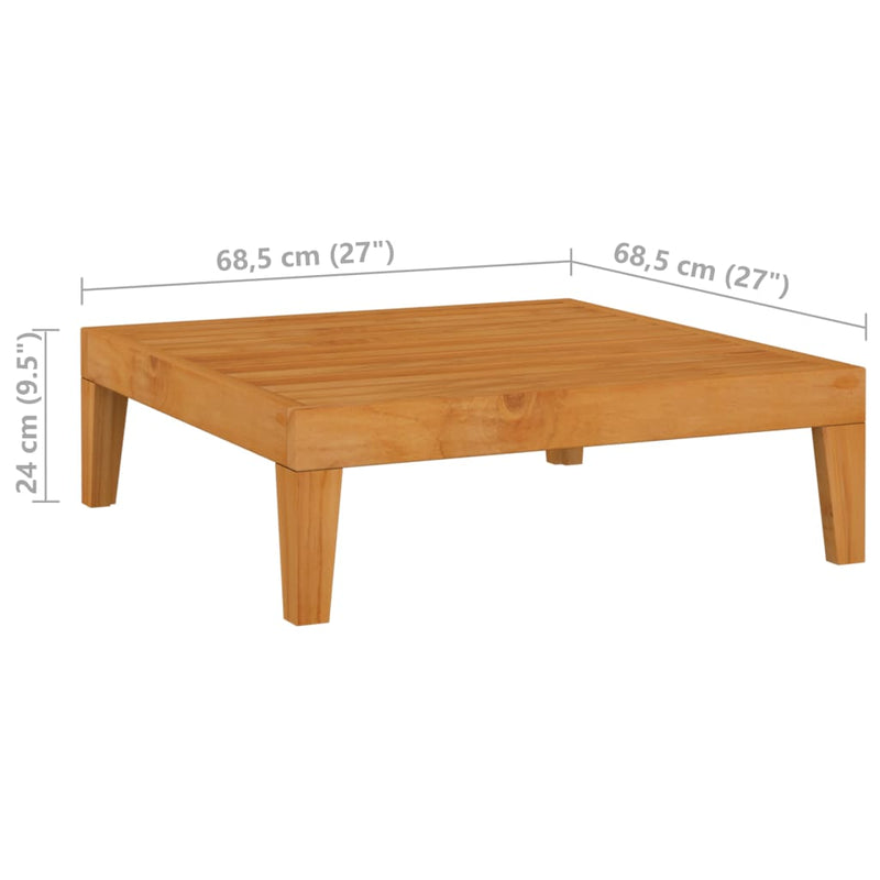 vidaXL 2 Piece Garden Lounge Set with Cushions Solid Acacia Wood
