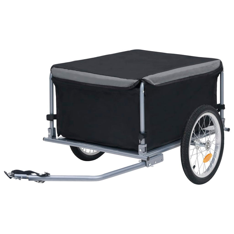 vidaXL Bike Trailer Black and Grey 65 kg