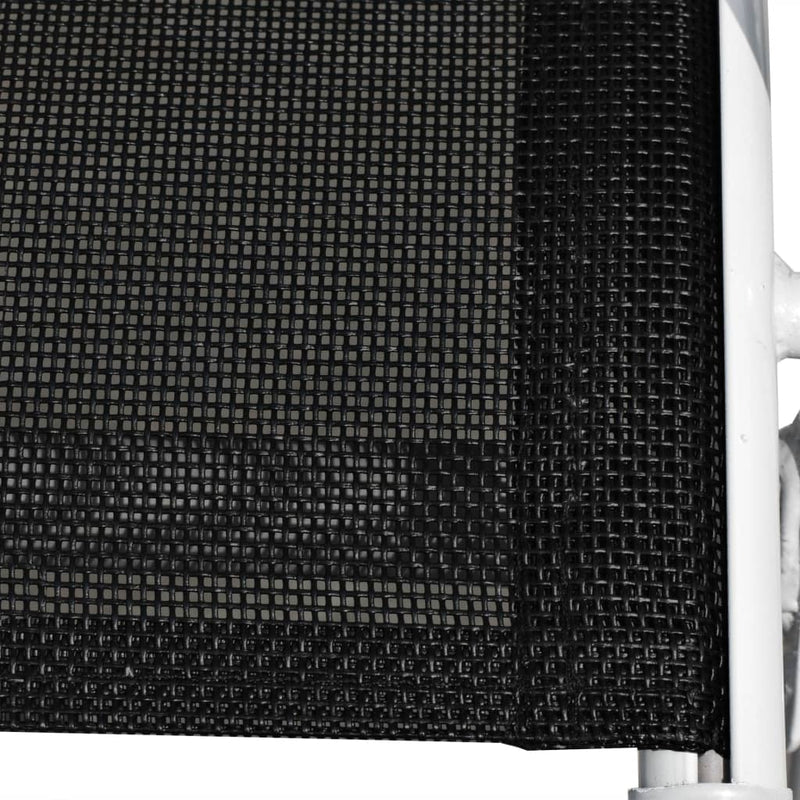 vidaXL Stackable Garden Chairs 4 pcs Steel and Textilene Black