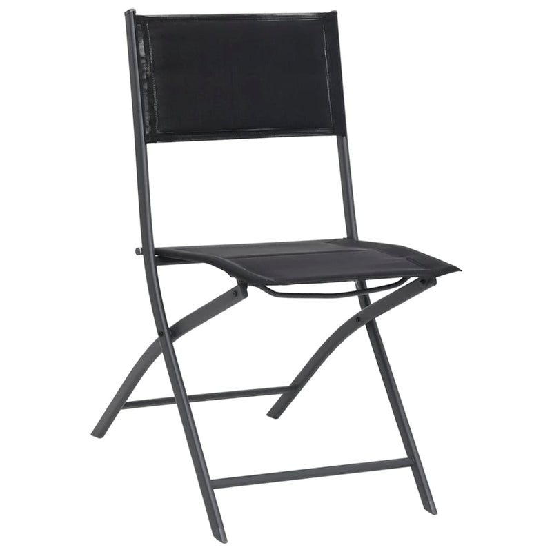vidaXL Folding Outdoor Chairs 2 pcs Steel and Textilene
