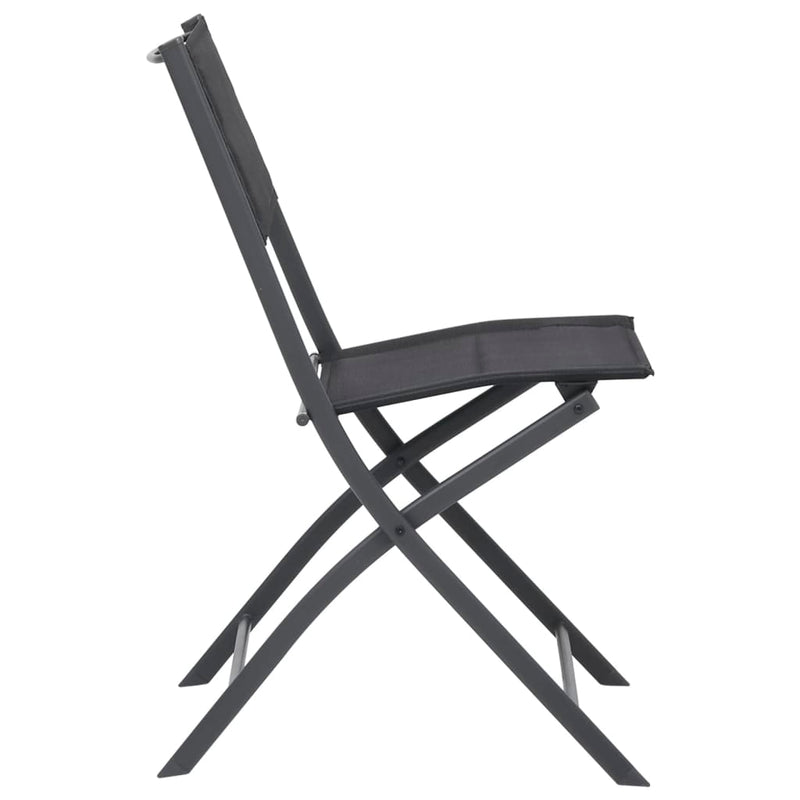 vidaXL Folding Outdoor Chairs 2 pcs Steel and Textilene