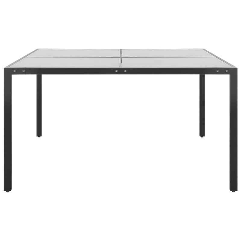 vidaXL Garden Table Anthracite 130x130x72 cm Steel and Glass
