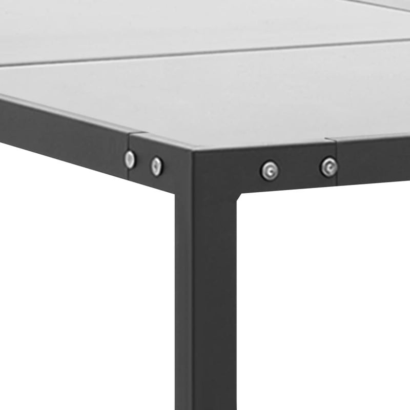vidaXL Garden Table Anthracite 130x130x72 cm Steel and Glass
