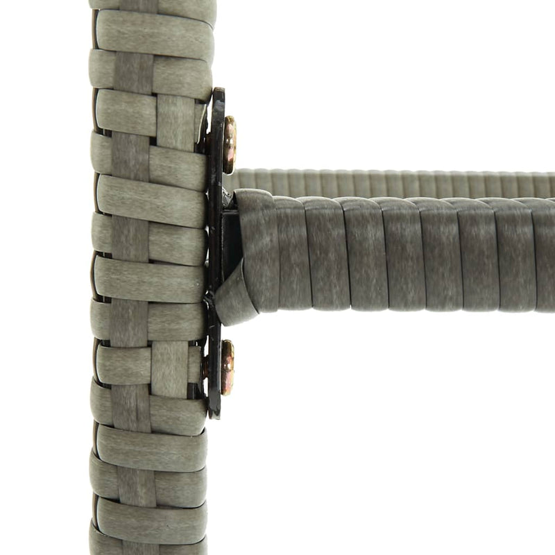 vidaXL Bar Stools with Cushions 6 pcs Grey Poly Rattan