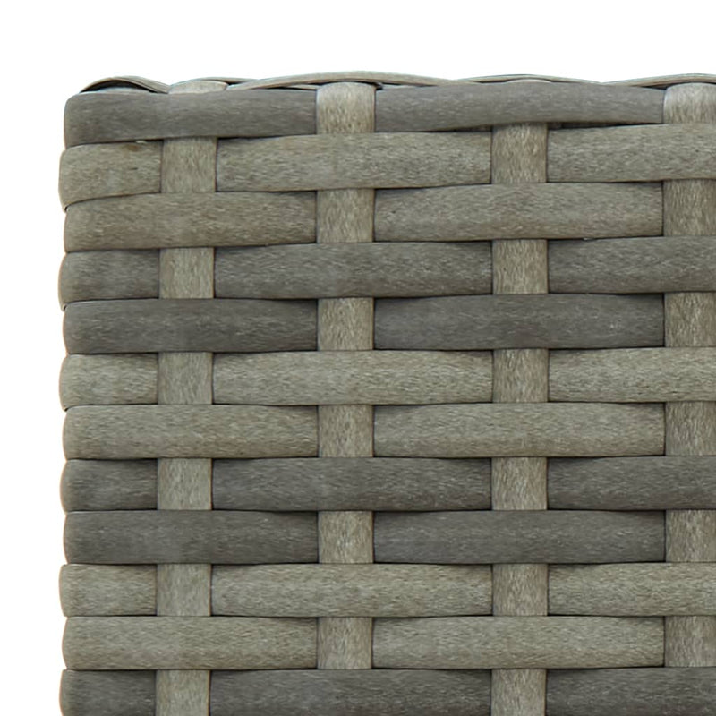 vidaXL Bar Stools 2 pcs Grey Poly Rattan