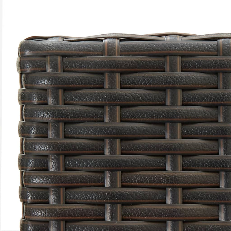 vidaXL Bar Stools 4 pcs Brown Poly Rattan