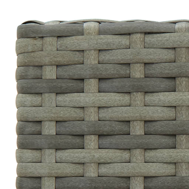 vidaXL Bar Stools 4 pcs Grey Poly Rattan