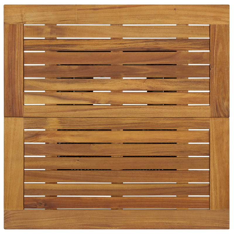 vidaXL Bar Table Black 80x80x110 cm Poly Rattan and Solid Acacia Wood
