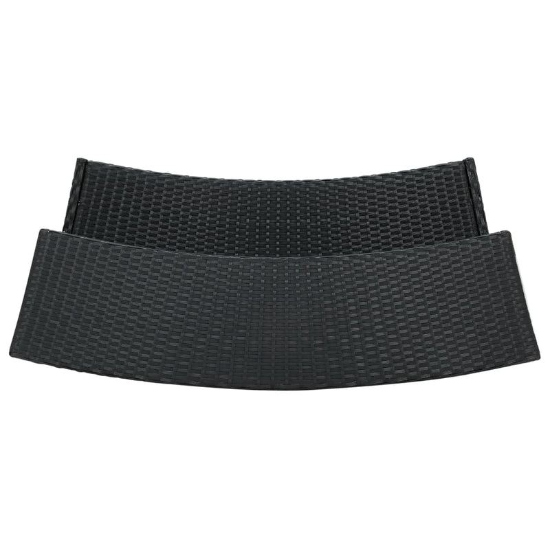 vidaXL Garden Bar Table Black 120x55x110 cm Poly Rattan