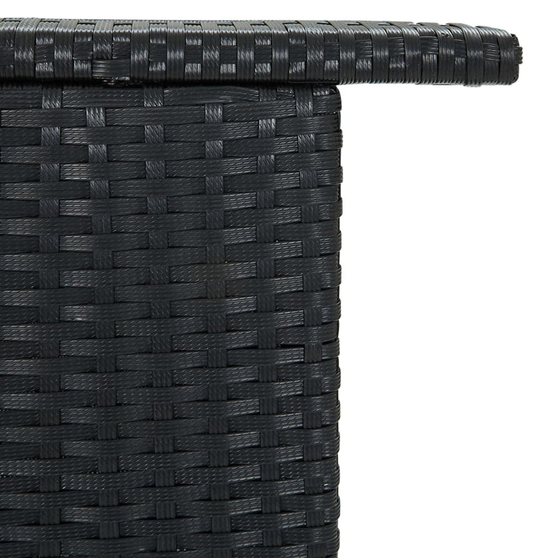 vidaXL Garden Bar Table Black 120x55x110 cm Poly Rattan