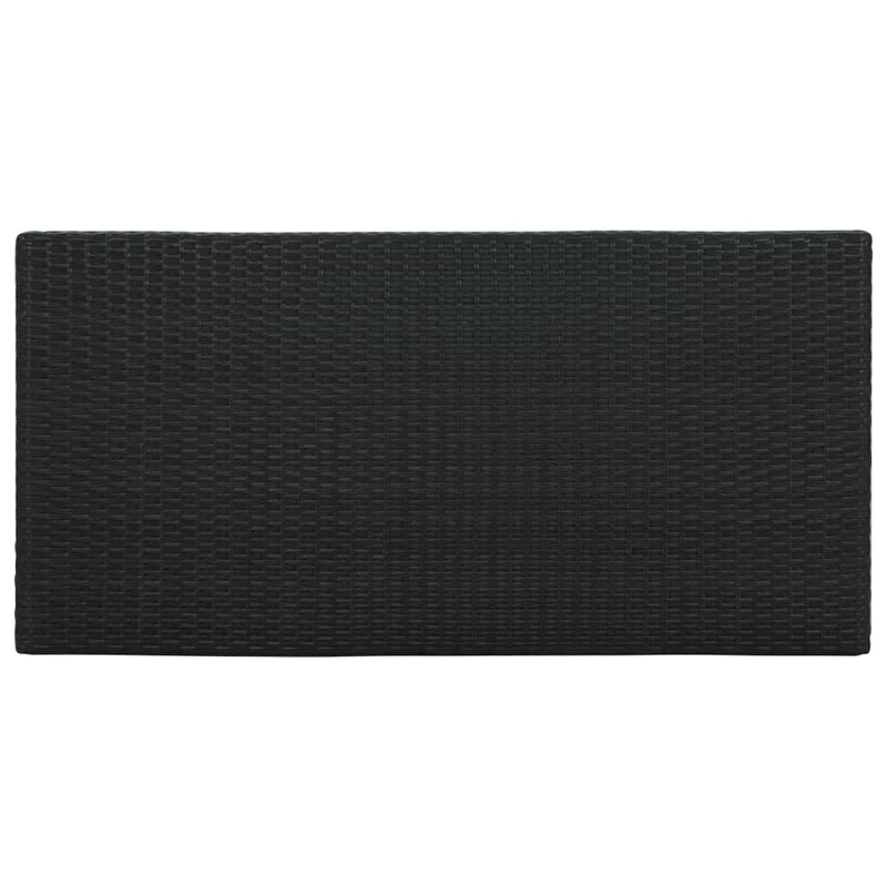vidaXL Bar Table with Storage Rack Black 120x60x110 cm Poly Rattan