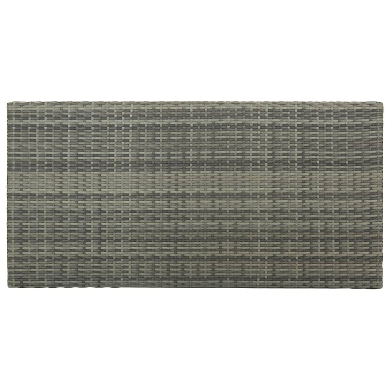 vidaXL Bar Table with Storage Rack Grey 120x60x110 cm Poly Rattan