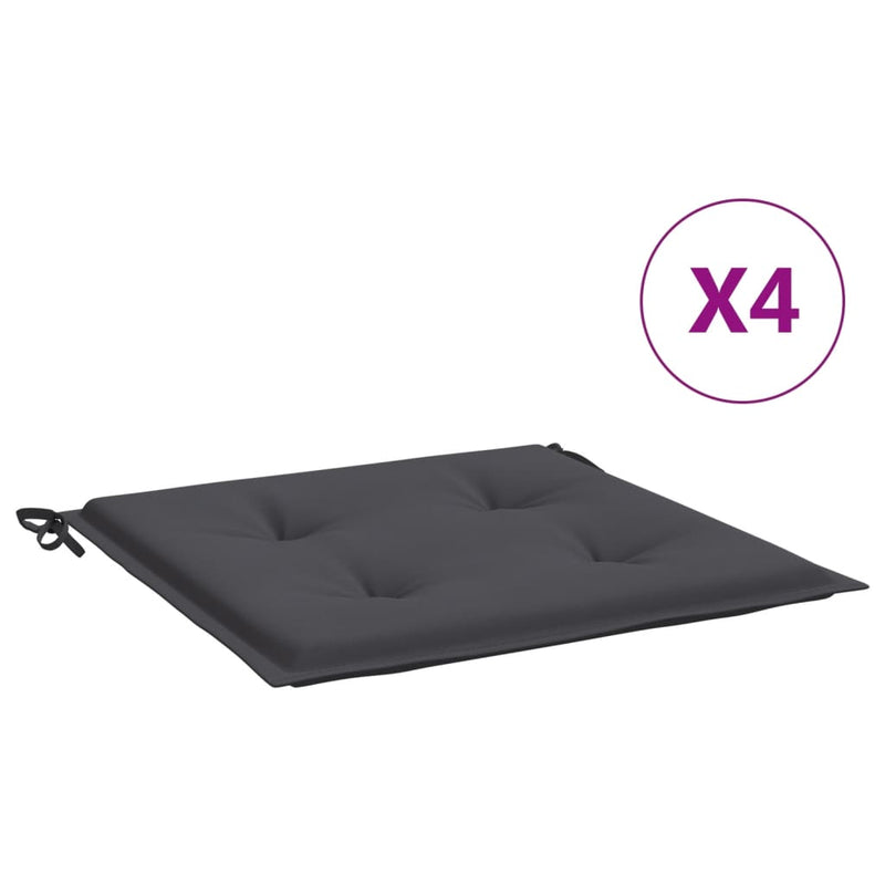 vidaXL Garden Chair Cushions 4 pcs Anthracite 50x50x4 cm Oxford Fabric