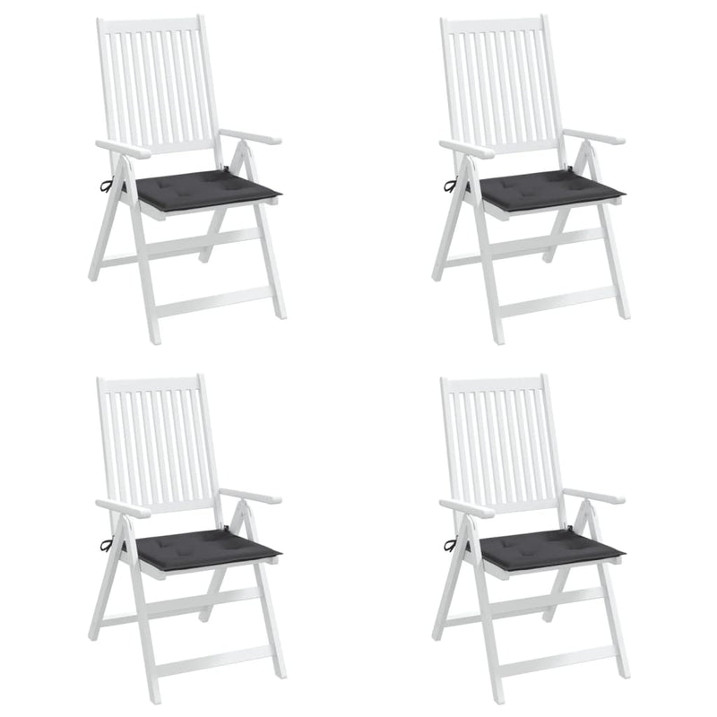 vidaXL Garden Chair Cushions 4 pcs Anthracite 50x50x4 cm Oxford Fabric
