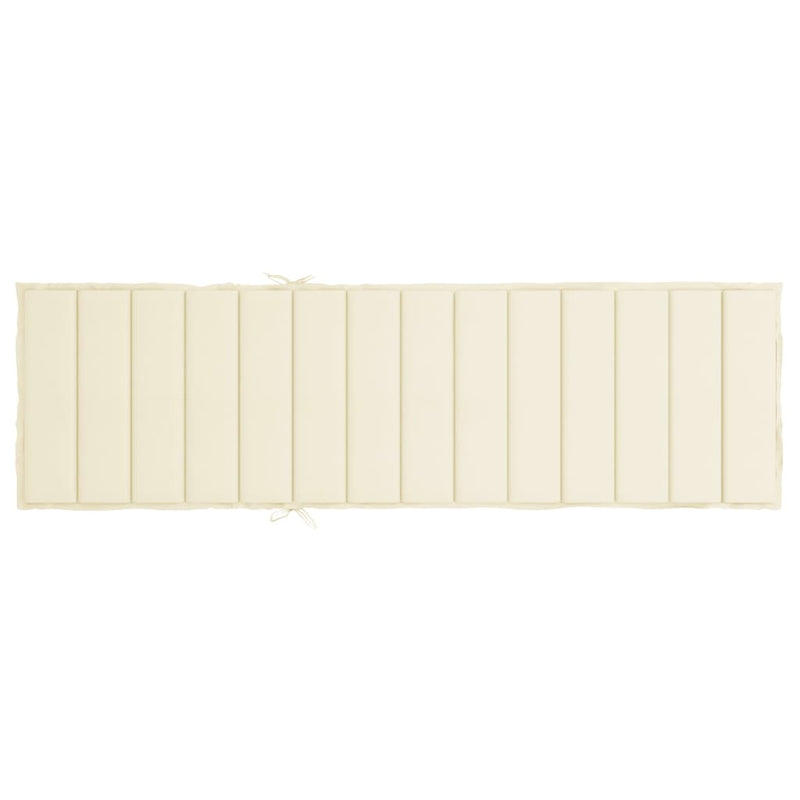 vidaXL Sun Lounger Cushion Cream 200x50x3cm Oxford Fabric