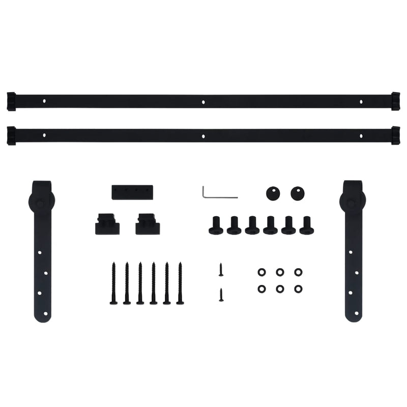 vidaXL Mini Sliding Cabinet Door Kit Carbon Steel 183 cm